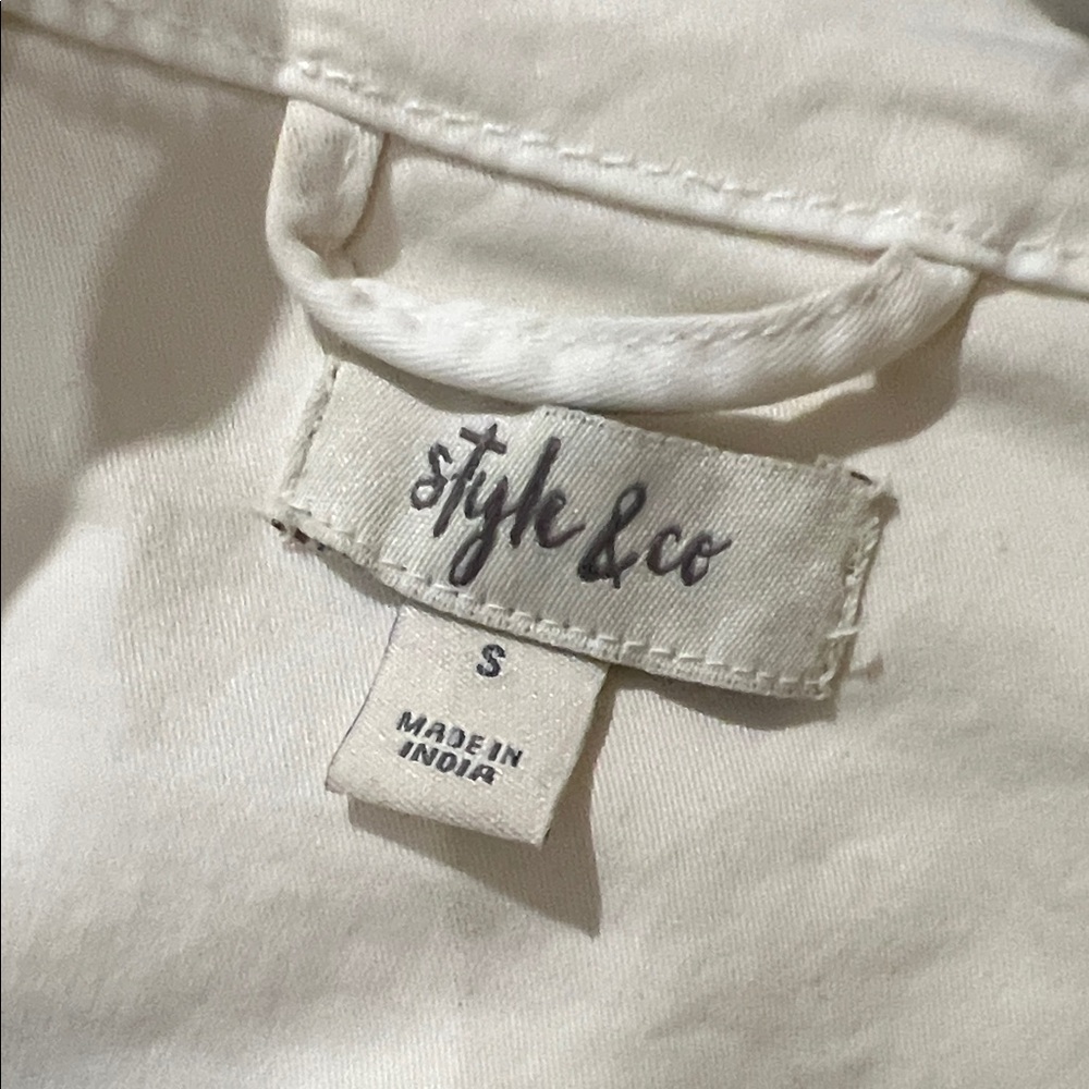 Style & Co. Cream Utility Jacket - Picture 4 of 6